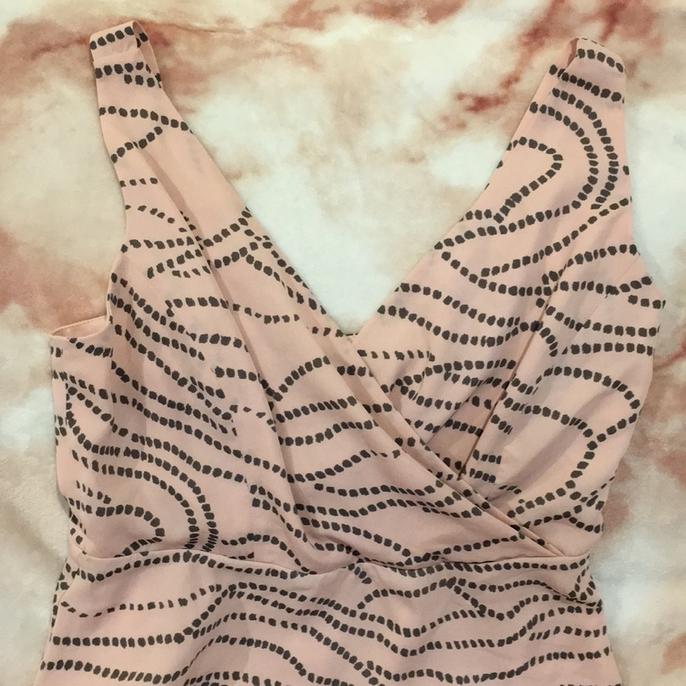 cAbi Blush Grey Print Dress Top Size 4 NWOT zipper - Picture 2 of 14